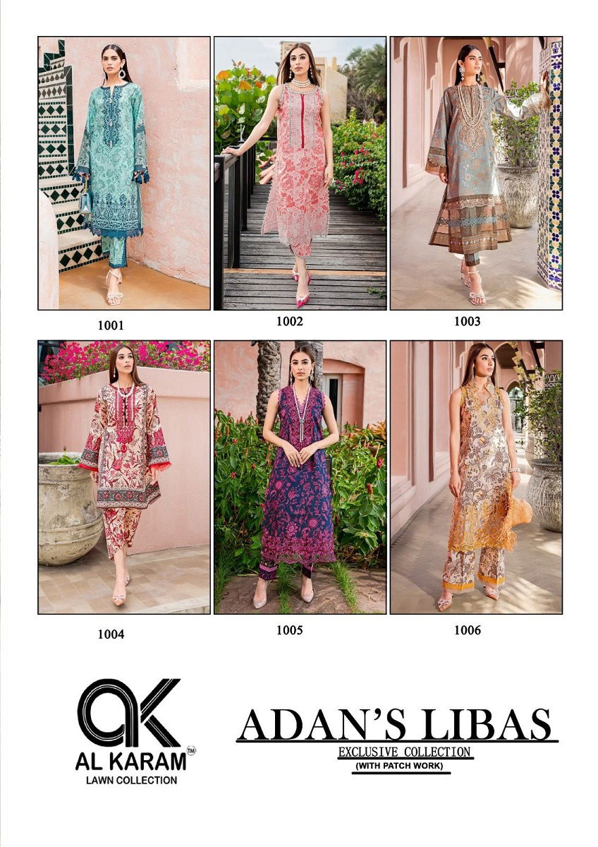 Al Karam Adans Libas Karachi Cotton Dress Material Catalog
